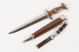 A good Third Reich SA dagger, with pre 1935 Eickhorn mark, the hilt with nickel silver mounts and "