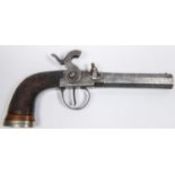 A 38 bore percussion boxlock side hammer pistol, c 1840, 7½