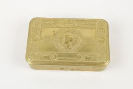 A Christmas 1914 Princess Mary gift tin, containing packet of tobacco (unopened), packet of