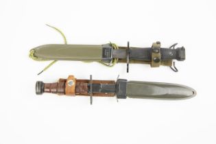 2 US M181 knife bayonets, both with sheaths and in VGC £50-60