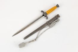 A Third Reich Army officer's dagger, by Alcoso, Solingen, with orange grip and dark tarnished
