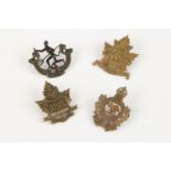 4 WWI CEF Infantry cap badges: 181st, 188th by Tiptaft, 190th by Birks, and 191st. GC £120-150