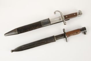 A Mexican M1897 bayonet for the Remington Rifle, the blade marked "Remington Arms Co. Ilion. N.Y."