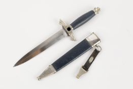 A good scarce Third Reich DLV/NSFK Flyer's knife, by SMF, Solingen, with nickel silver mounts and