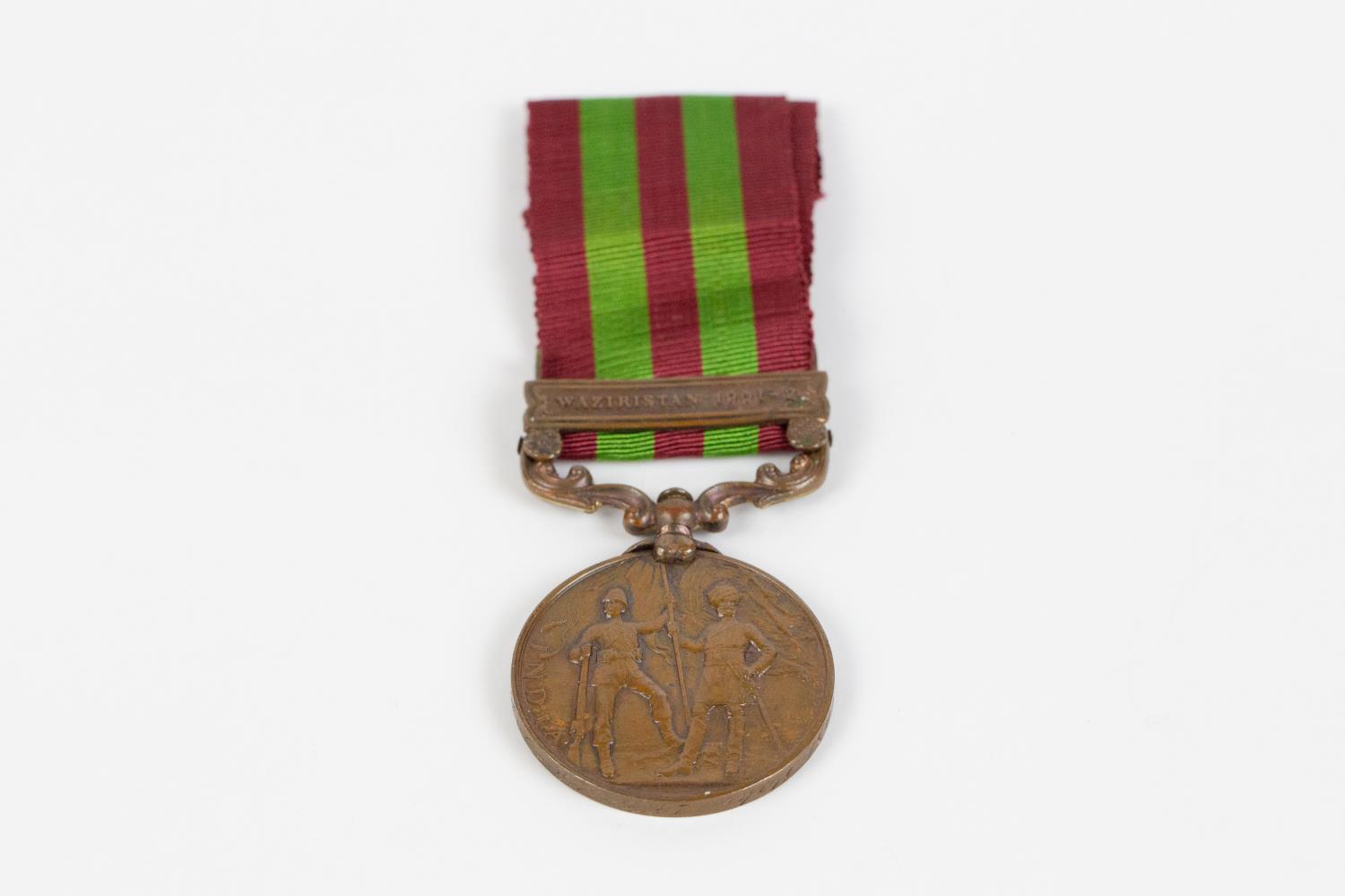 IGS 1895, Ed VII issue in bronze, 1 clasp Waziristan 1901-2 (Bearer Fazl Ilahi 29th Pjb Infy), - Image 2 of 2