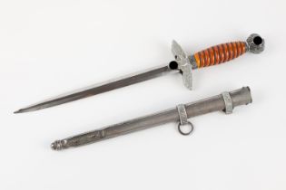 A Third Reich 2nd pattern Luftwaffe officer's dagger, by WKC, Solingen, with wire bound orange