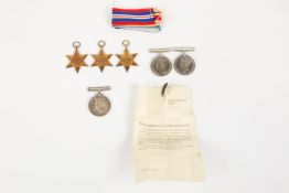 Six: 1939-45 star, Atlantic star, Africa star, Defence and War medals, Naval LS & GC, Geo VI (
