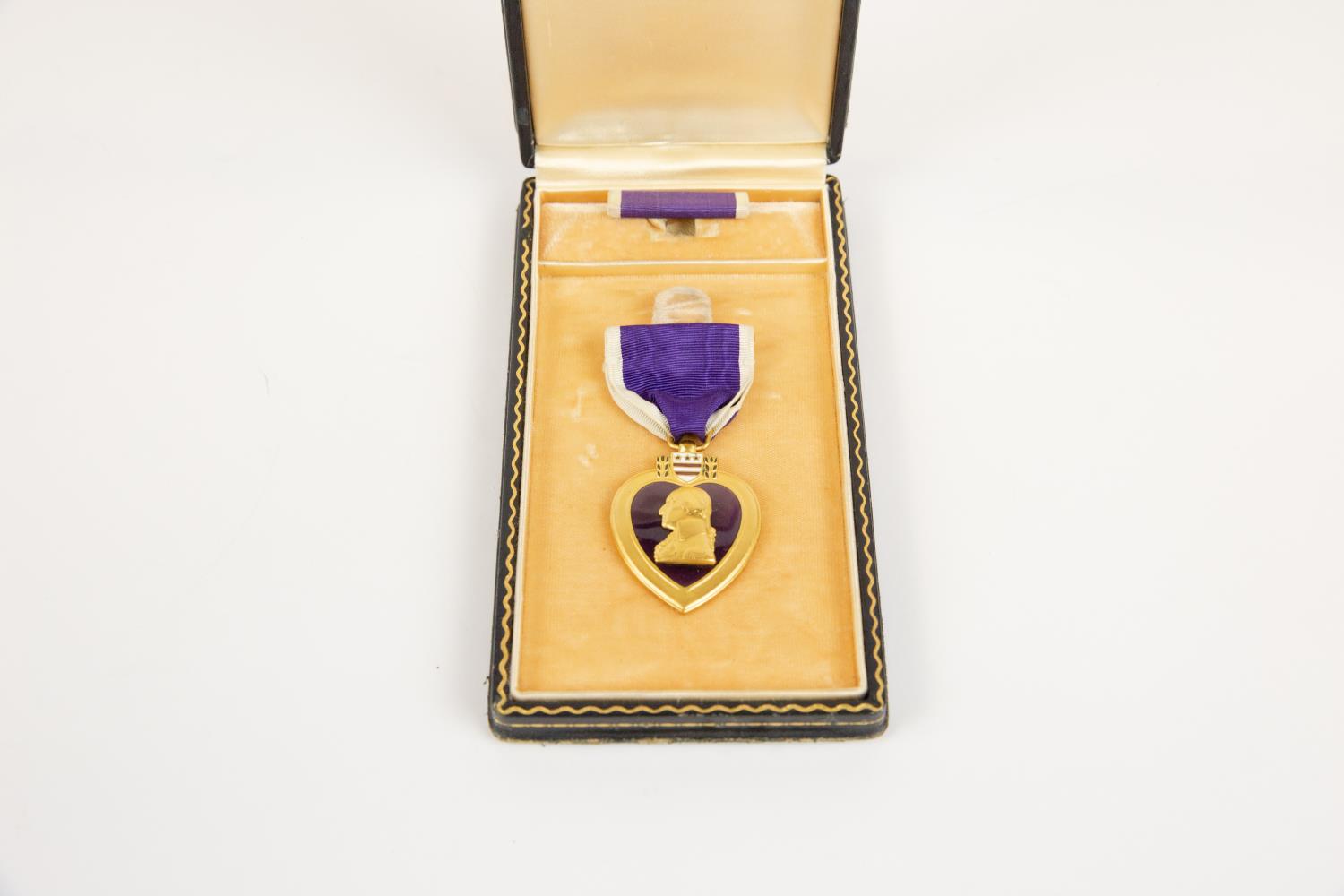 USA Purple Heart award in original case with riband brooch, (impressed Ralph B. Clayton), GVF,