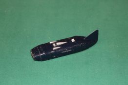 Dinky Toys Streamlined Racing Car Thunderbolt (23s). In navy blue with silver cockpit etc. VGC for