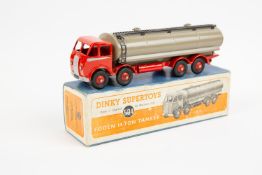 Dinky Supertoys Foden 14-Ton Tankers (504). An early DG example with red cab and chassis, silver