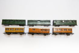 6 kit built passenger coaches. 3 unusual 009 (N gauge) Southern Railway bogie coaches for the Lynton