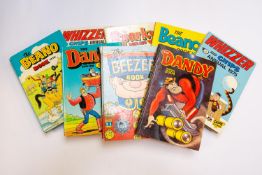 25 Children's Annuals. A 1960's Beezer, 1969 Wham, 1969 Beezer, 1970 Topper, 1972 Dandy, 1972