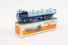 Dinky Supertoys Foden Flat Truck with chains (505). An early DG example, cab and chassis in dark