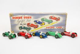 A Dinky Toys Gift Set No.249 Racing Cars. Comprising 5 single seat racing cars- Cooper-Bristol (233)