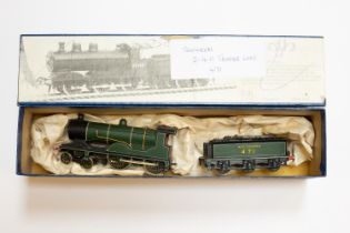 A kit built OO electric Southern D15 4-4-0 tender locomotive, 471. In lined dark green livery. In an