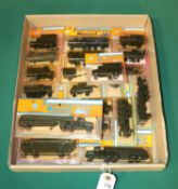 29 Roco HO scale model miniatures minitanks. These are all military vehicles and include, fuel
