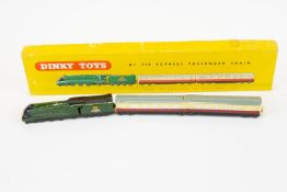 Dinky Toys No.798 Express Passenger Train. A BR Class A4 locomotive in dark green, with two