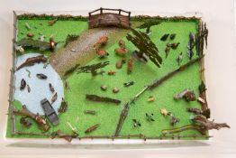 A well made Diorama. 'Game Keepers' using Britains Figures and accessories. Including 2 game