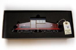 An ACE Trains O Gauge Westinghouse Metropolitan Bo-Bo electric locomotive. In lined maroon livery,