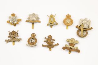 10 cavalry cap badges: 3rd, 4th, 6th and 7th Dragoon Guards, Royal Scots Greys, 4th, 7th, 8th and