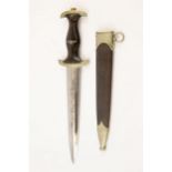A Third Reich 1933 model SS dagger, by Robert Klaas, Solingen, with nickel silver mounts, the