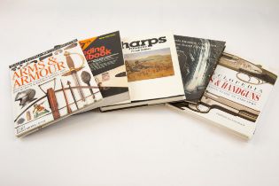 11 gun and weapon books, including "Sharps Firearms" by Sellers, 1995 edition; Sotheby's catalogue