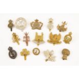 15 Yeomanry cap badges, including Ayrshire, South Notts Hussars white metal, East Kent, Suffolk,