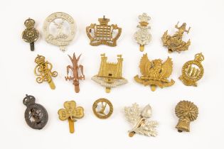 15 Yeomanry cap badges, including Ayrshire, South Notts Hussars white metal, East Kent, Suffolk,