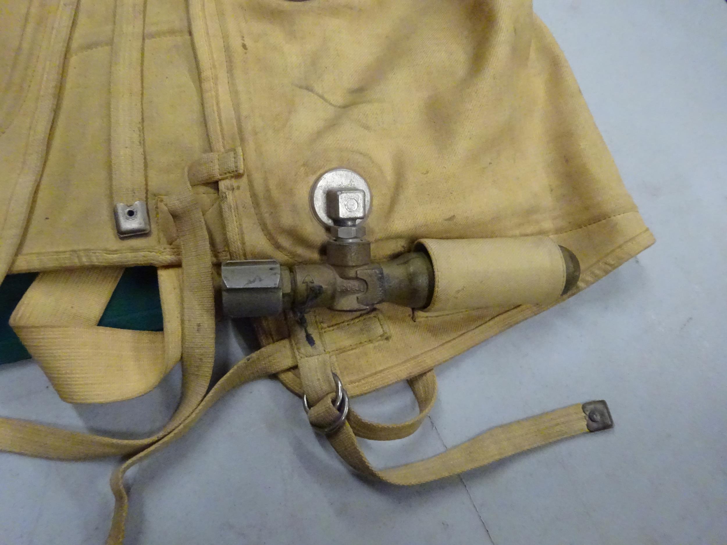 A good WWII Battle of Britain era German Luftwaffe life jacket, with compressed air bottle, and - Image 5 of 5