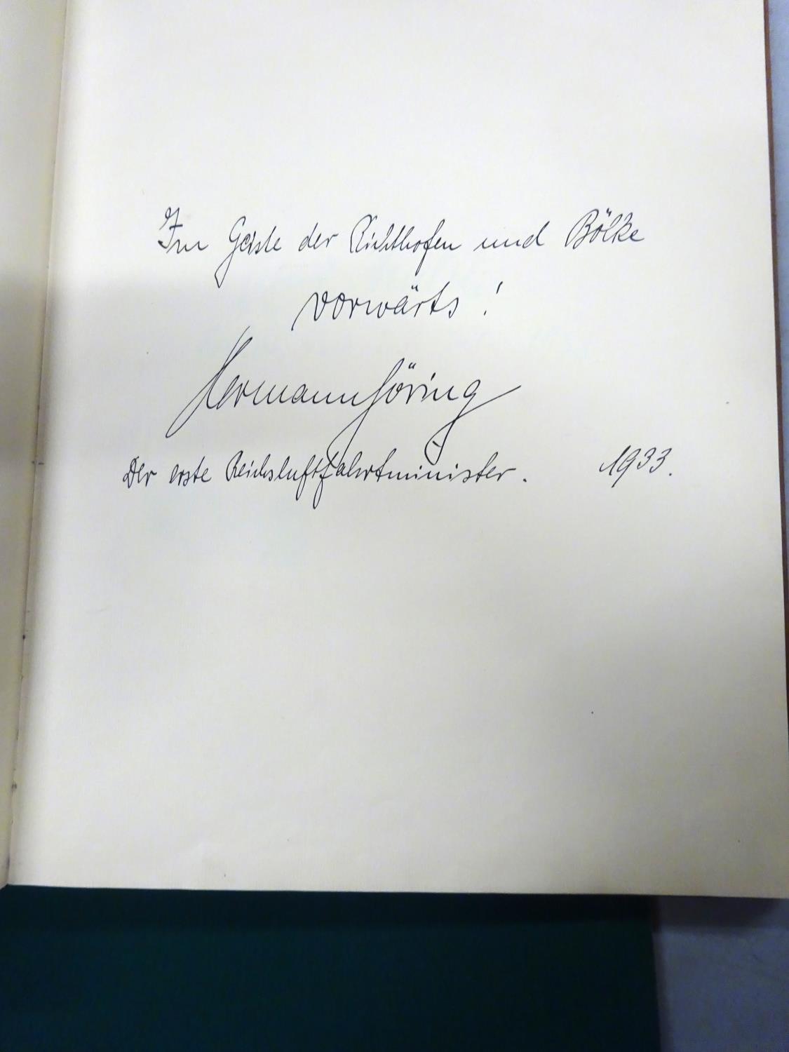 An interesting large format "visitors book", headed "Deutscher Luftsport Verband", commemorating the - Image 6 of 8