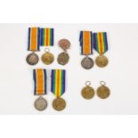 A small collection of WWI medals to the Smethurst family comprising Pairs: BWM, Victory (3205 Gnr - Image 2 of 2