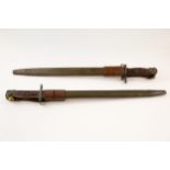 2 US P17 bayonets, complete with frogs, GC (a little external pitting). £120-140