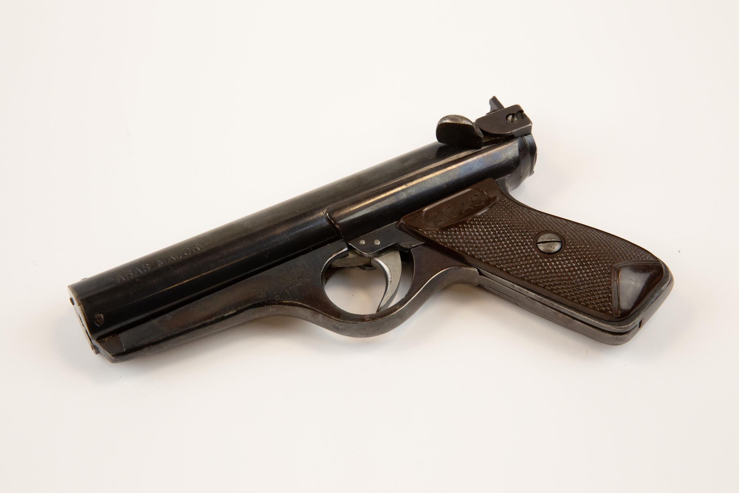 A good rare .177" "Abas Major" 2nd model air pistol, number 1676, marked "Abas Major" on the left of - Image 2 of 2
