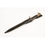 A Third Reich parade bayonet, saw back blade 10" with knights head mark (WKC Solingen), steel hilt