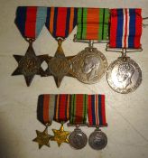 Four: 1939-45 star, Burma star, Defence, War (all un-named as issued), mounted as worn and with