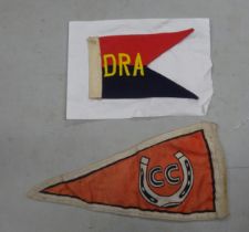 3 British vehicle pennants: Royal Artillery with DRA and 2 others. £50-70