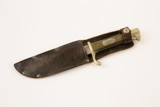 A William Rodgers hunting knife, blade 5" stamped "William Rodgers, I cut my way", and "Sheffield,