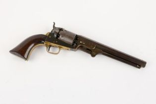 A rare "WD" marked 6 shot .36" Colt Model 1851 Navy percussion revolver, number 24302 (1853) on