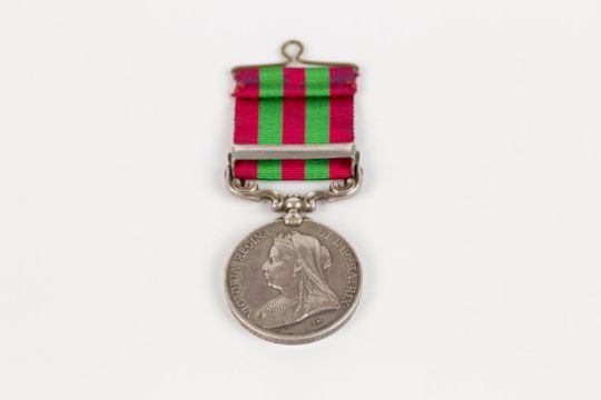 IGS 1895, 1 clasp Relief of Chitral 1895, (2999 Pte J Murray, 2nd Bn, K.O.Sco Bord), VF, claw a