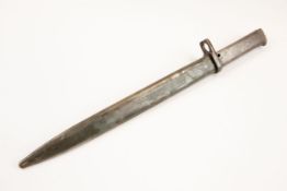 A scarce Mauser Ersatz all steel bayonet, with stepped quillon, blade 11½", in steel scabbard. GC £