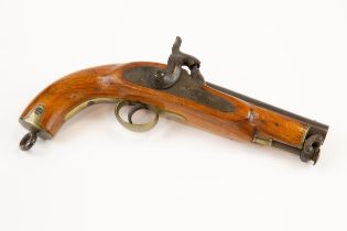 A .56" 1839 pattern percussion Sea Service or Coast Guard belt pistol, the 6" barrel bearing Tower