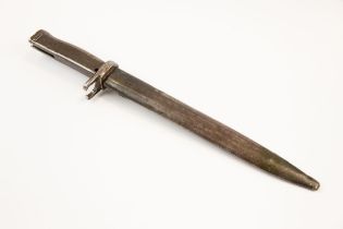 A WWI German "ersatz" bayonet, blade 9½", with all steel hilt, the cross guard numbered "9005", in