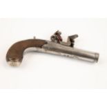A good quality 36 bore flintlock boxlock pocket pistol, by John Jones, London, c 1820, turn off