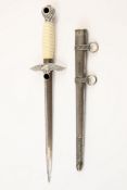 A Third Reich 2nd pattern Luftwaffe officer's dagger, with worn maker's mark (AES?), and white