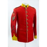 An Edwardian scarlet tunic to a Colour Sergeant in the 4th Territorial Battalion of the Norfolk