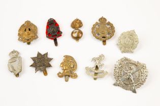 10 London Regiment cap badges: pre 1920 5th Bn, 7th Bn, post 1912 10th Bn, 13th Bn, 14th Bn, 18th