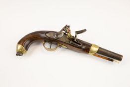 A French 14 bore 1822 model flintlock holster pistol made for the Turkish army, 14½" overall, barrel