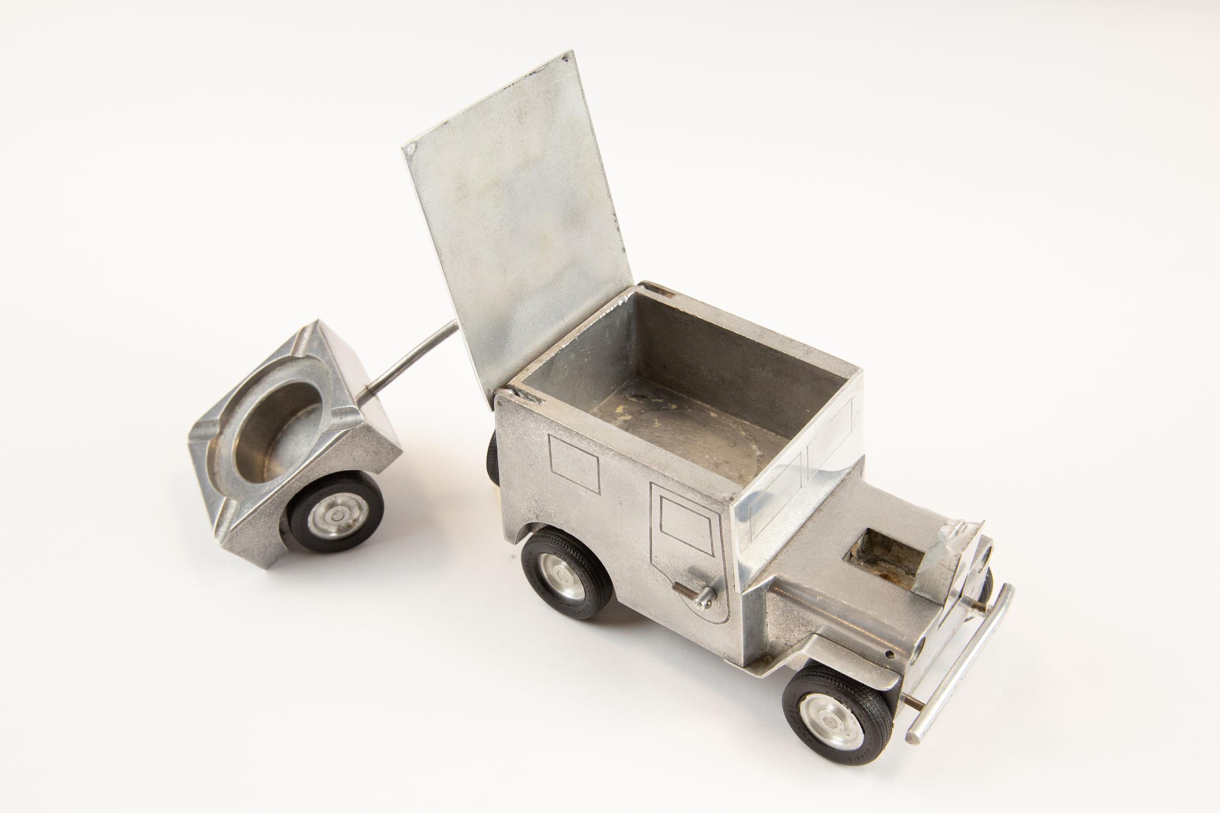 A post WWII German made souvenir "jeep" cigarette lighter; operating the door handles causes the - Image 2 of 2