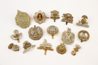 15 Infantry cap/glengarry badges, including Lincolnshire, Leicestershire, Lancashire Fusiliers