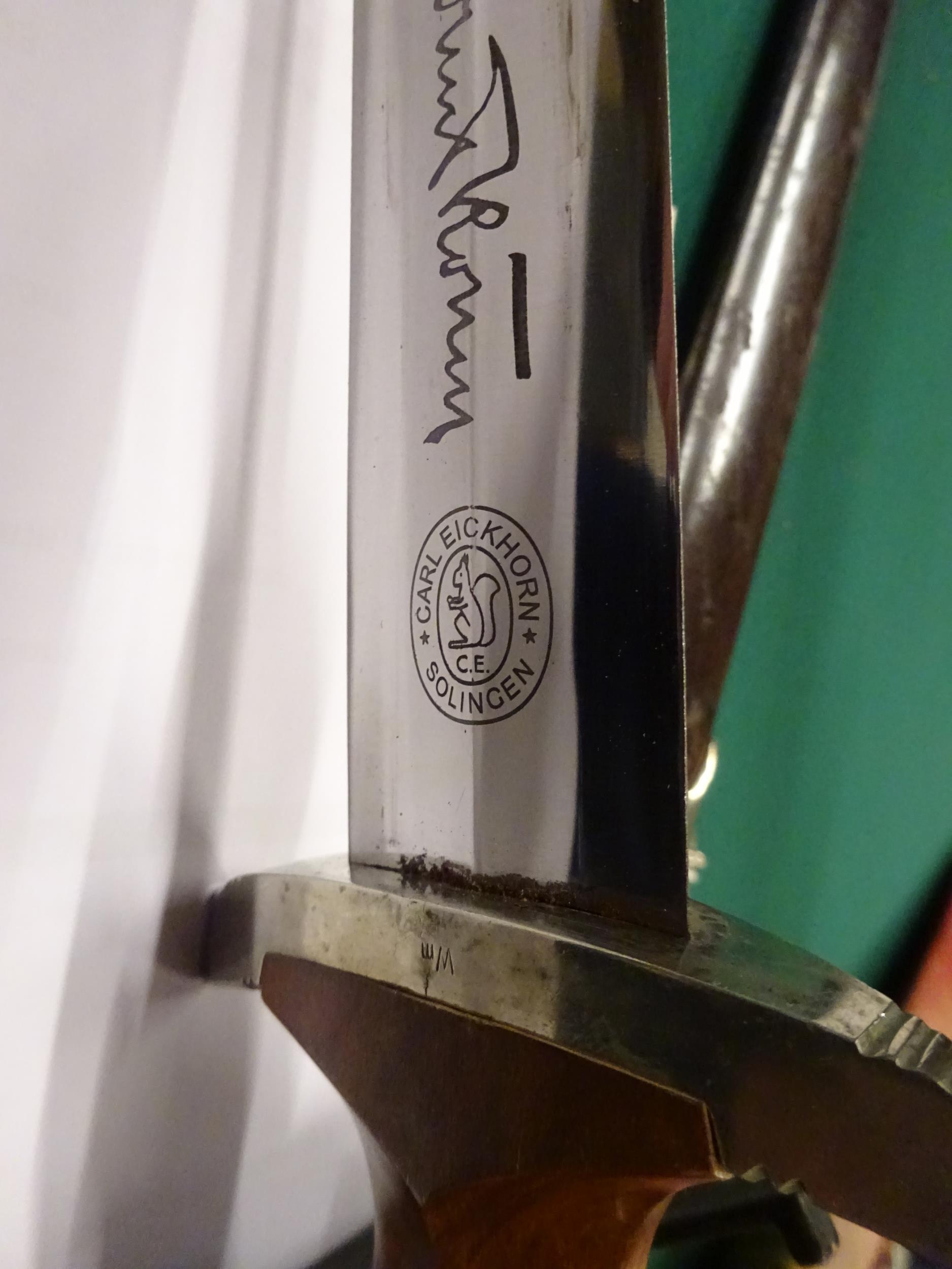 A Third Reich SA dagger with full Ernst Rohm inscription, with pre 1935 Carl Eickhorn mark, nickel - Image 2 of 6